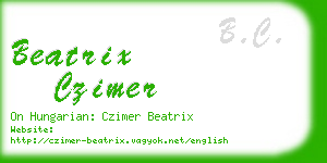 beatrix czimer business card